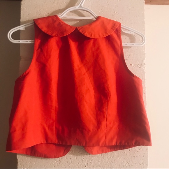 NWOT - Collared Open Back Crop Top - Picture 2 of 4